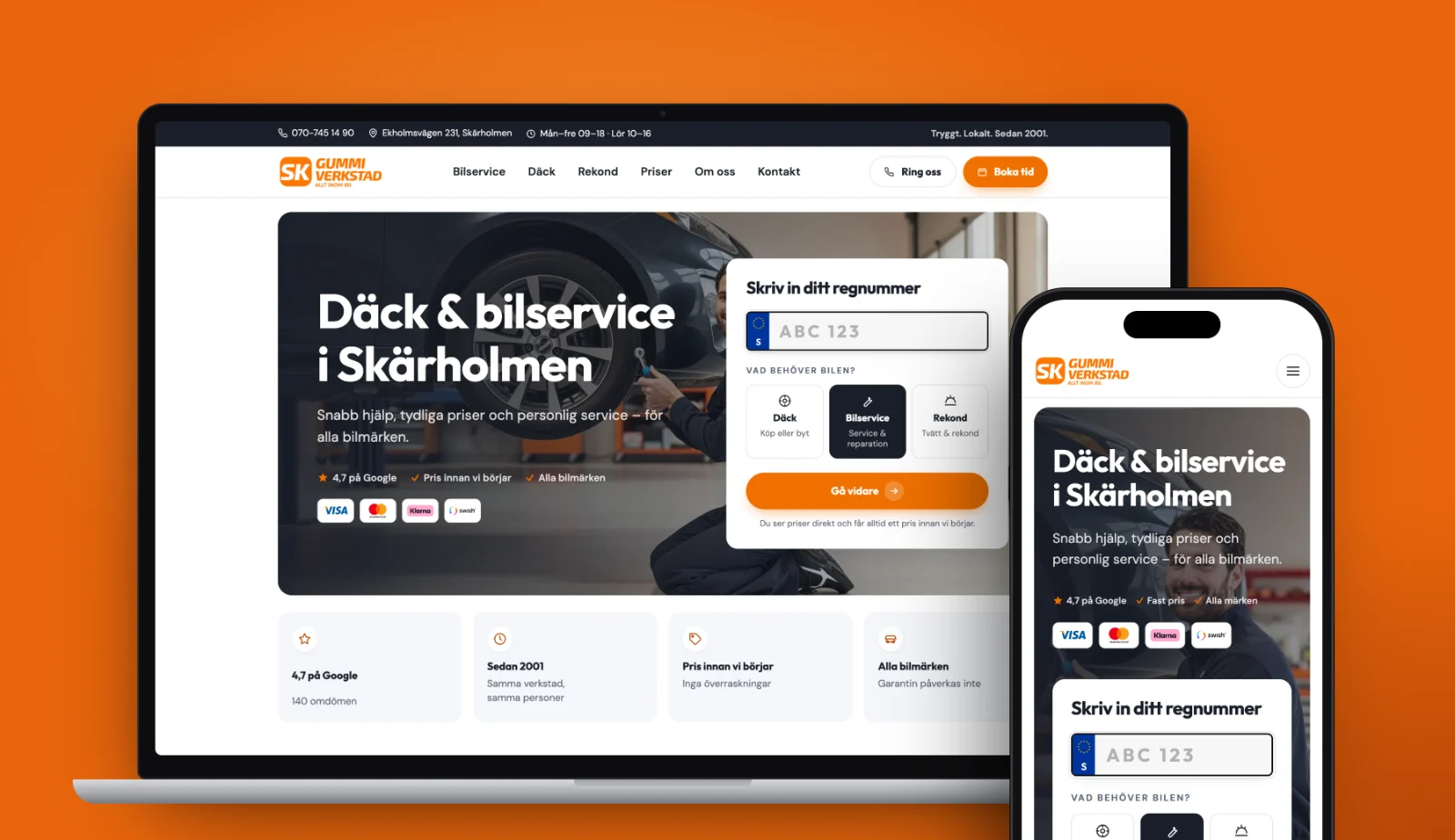 SK Gummi’s website on desktop and mobile, built by Solva