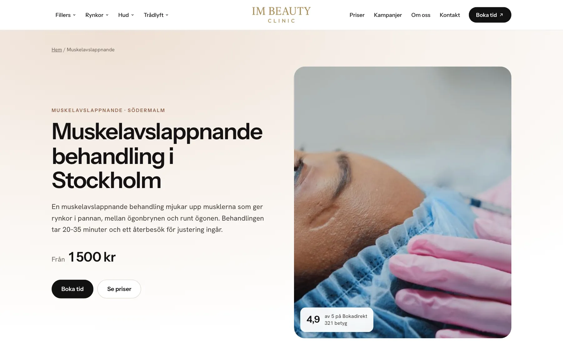 Sidan om muskelavslappnande behandling