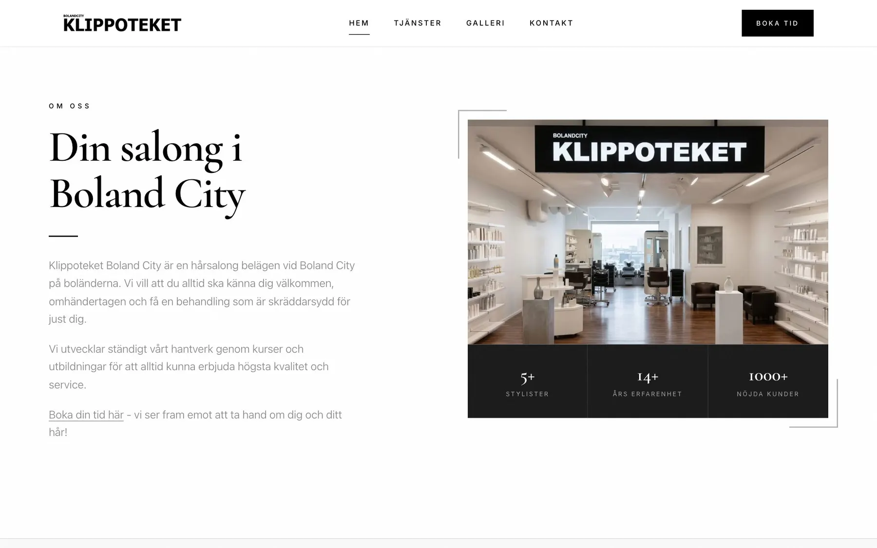 Klippoteket’s presentation of the salon in Boland City