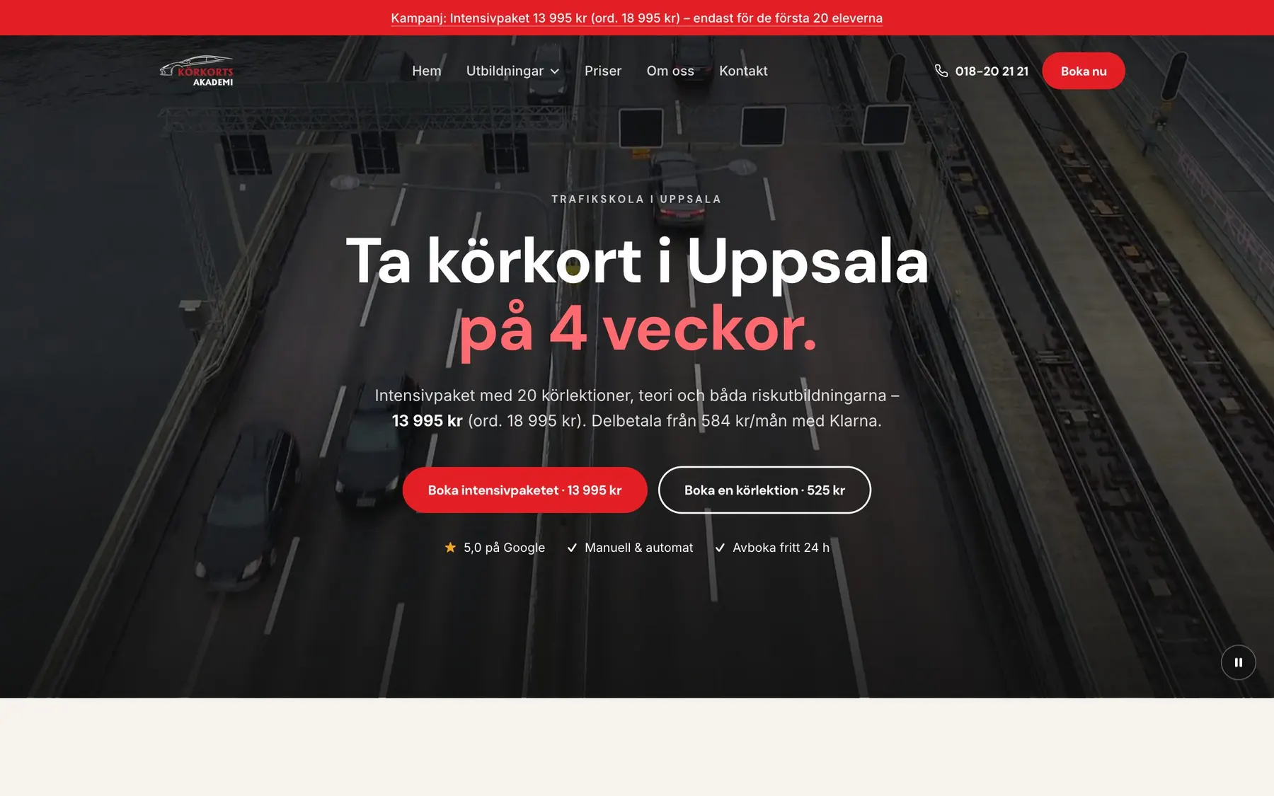 Körkortsakademi’s website